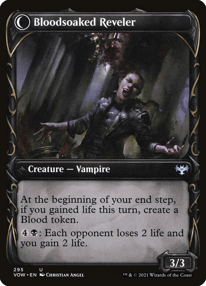 Restless Bloodseeker // Bloodsoaked Reveler (295) - Innistrad: Crimson Vow (VOW)