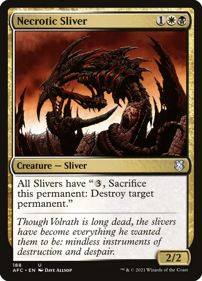 Necrotic Sliver (188) - Forgotten Realms Commander (AFC)