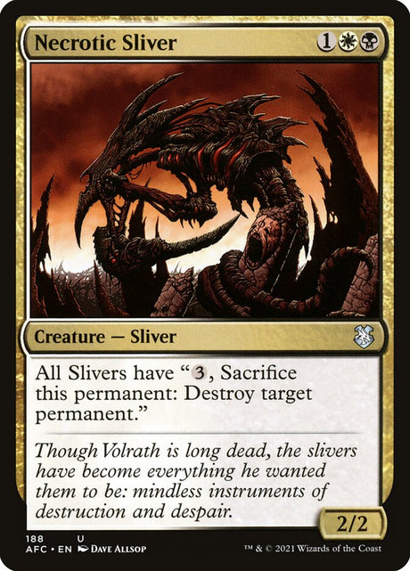 Necrotic Sliver (188) - Forgotten Realms Commander (AFC)