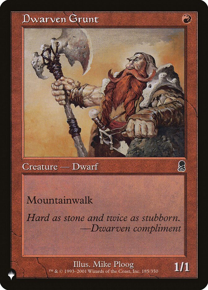 Dwarven Grunt (ODY-185) - The List (PLST)