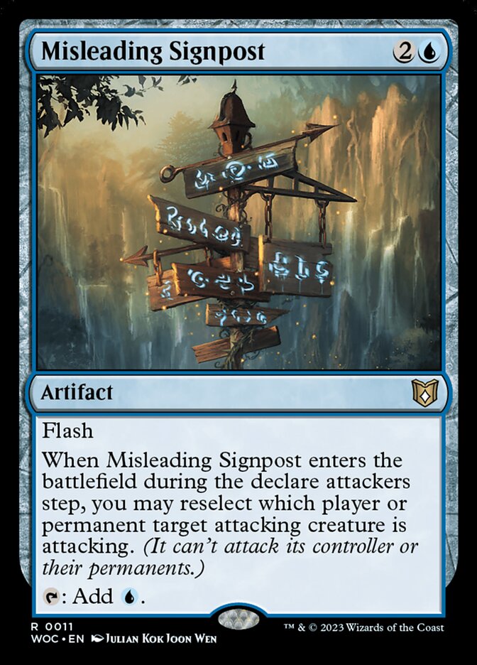 Misleading Signpost (11) - Wilds of Eldraine Commander (WOC)