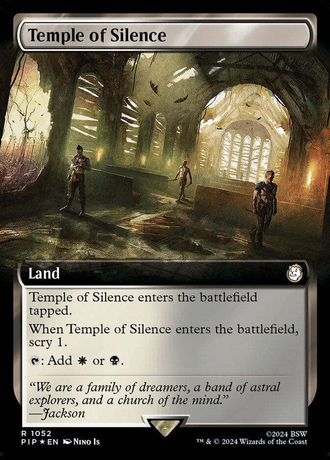 Temple of Silence - [Surge Foil, Extended Art] Fallout (PIP)