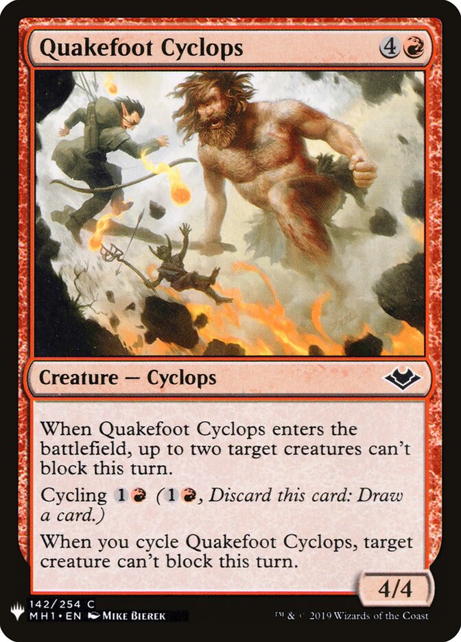 Quakefoot Cyclops (MH1-142) - The List (PLST)