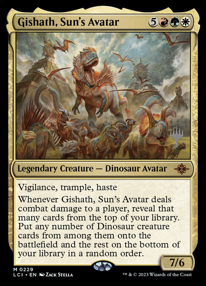 Gishath, Sun's Avatar (229p) - The Lost Caverns of Ixalan Promos (PLCI)