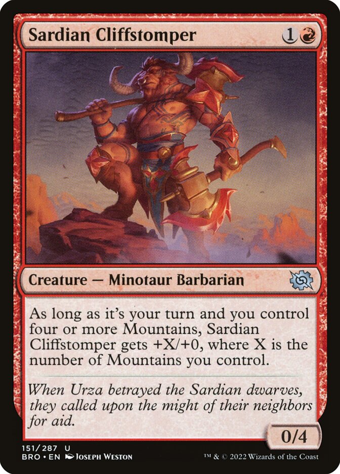 Sardian Cliffstomper (151) - The Brothers' War (BRO)