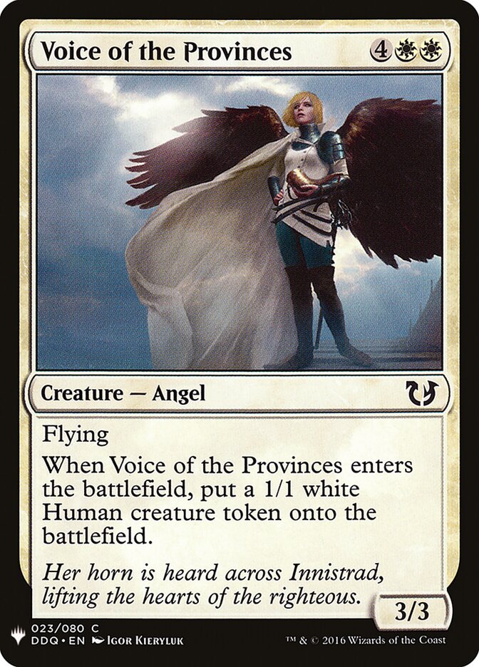 Voice of the Provinces (DDQ-23) - The List (PLST)