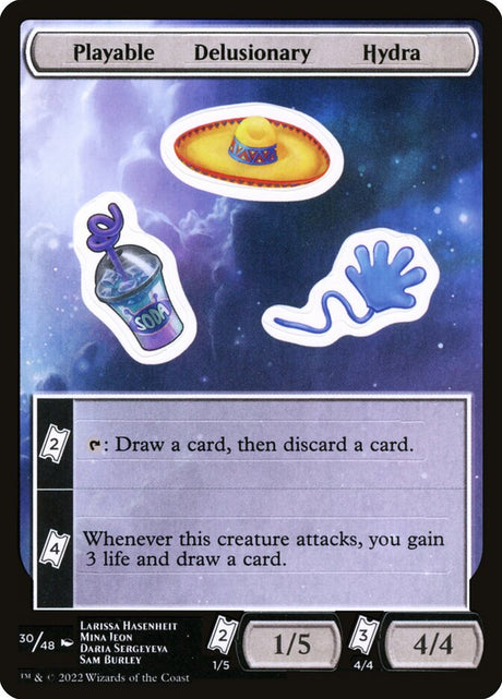 Playable Delusionary Hydra (30) - Unfinity Sticker Sheets (SUNF)