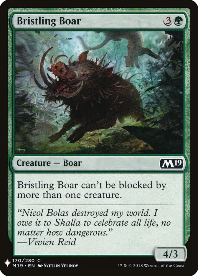 Bristling Boar (M19-170) - The List (PLST)