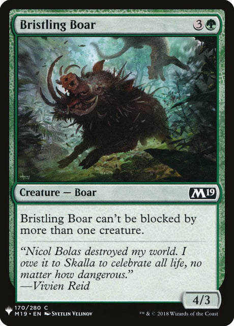 Bristling Boar (M19-170) - The List (PLST)