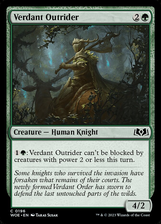 Verdant Outrider (196) - Wilds of Eldraine (WOE)