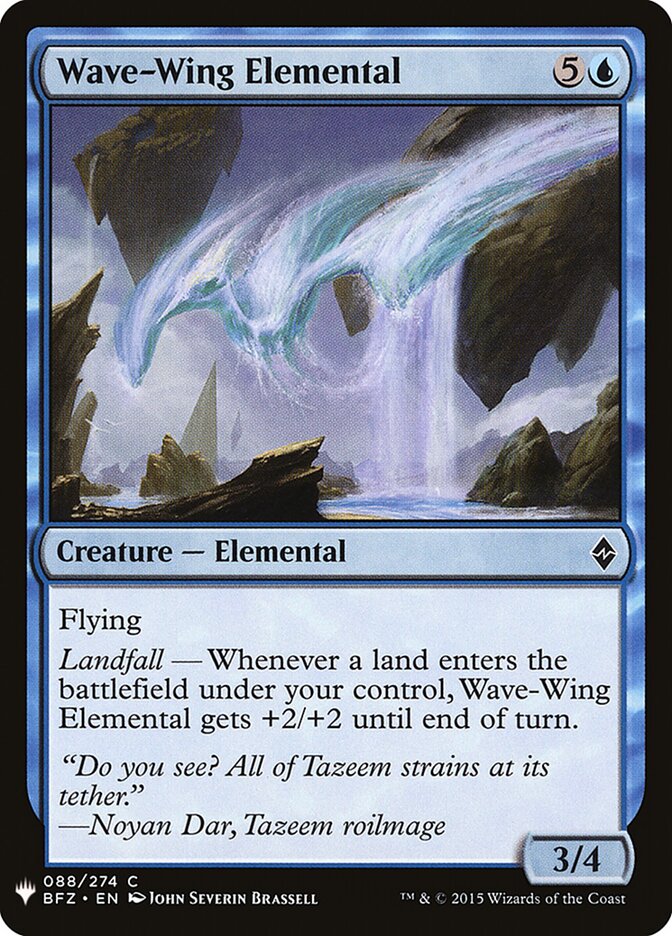 Wave-Wing Elemental (BFZ-88) - The List (PLST)