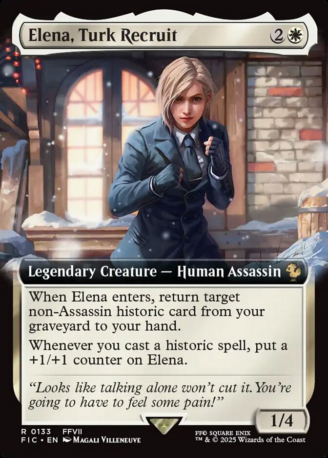 Elena, Turk Recruit (133) - [Foil, Extended Art] Final Fantasy Commander (FIC)