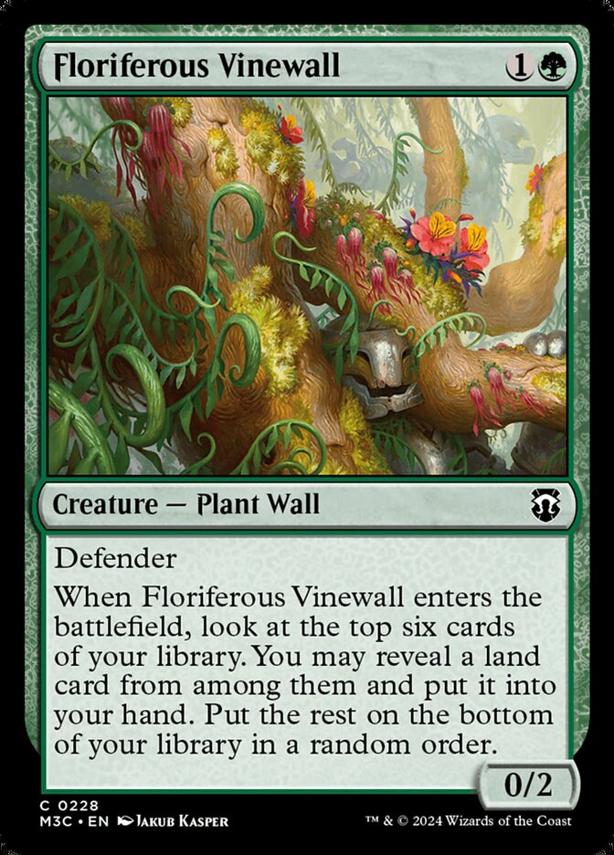 Floriferous Vinewall (228) - Modern Horizons 3 Commander (M3C)