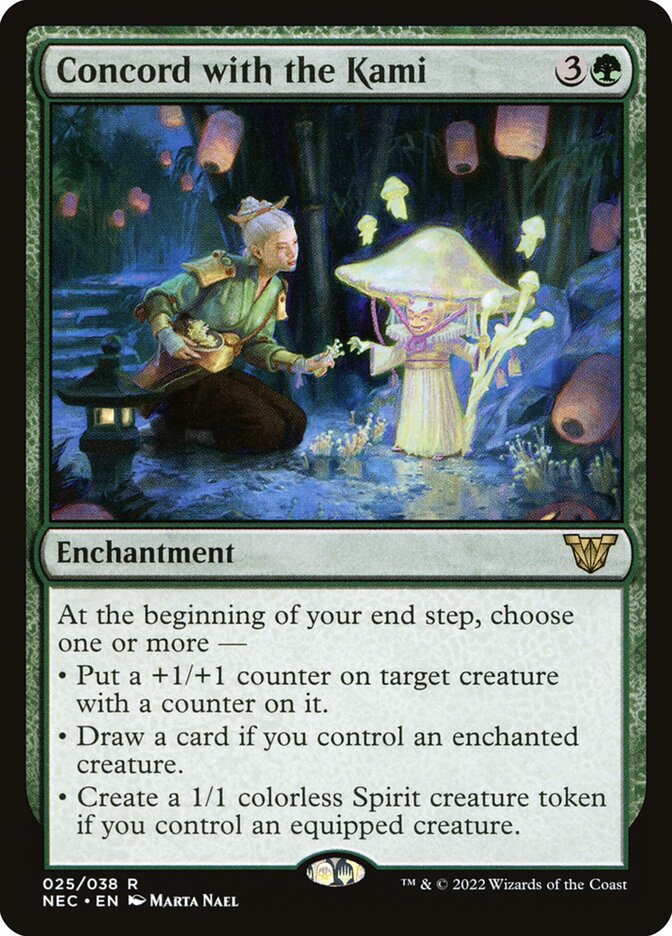 Concord with the Kami (25) - Neon Dynasty Commander (NEC)