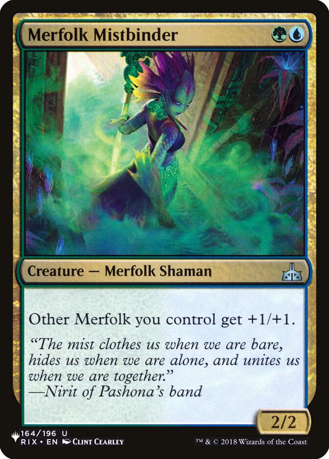 Merfolk Mistbinder (RIX-164) - The List (PLST)