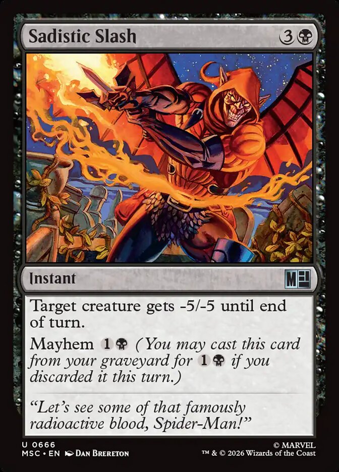 Sadistic Slash (666) - Marvel Super Heroes Commander (MSC)