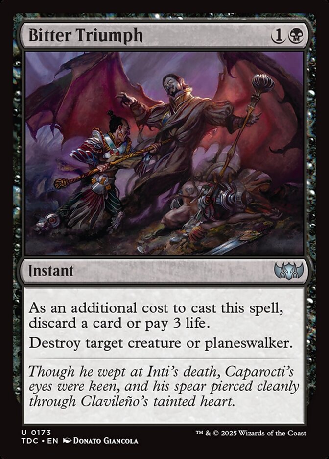 Bitter Triumph - Tarkir: Dragonstorm Commander (TDC)