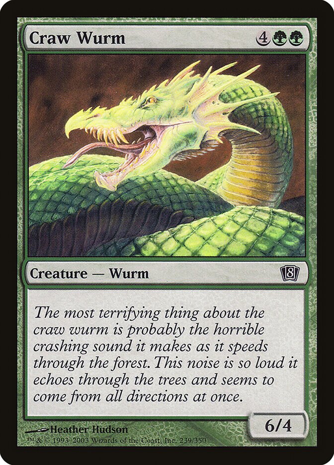 Craw Wurm (239) - Eighth Edition (8ED)