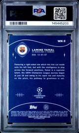 Lamine Yamal 2023-24 Topps Chrome UEFA Club Competitions Wonderkids #WK3 - [PSA Graded 9] - Back