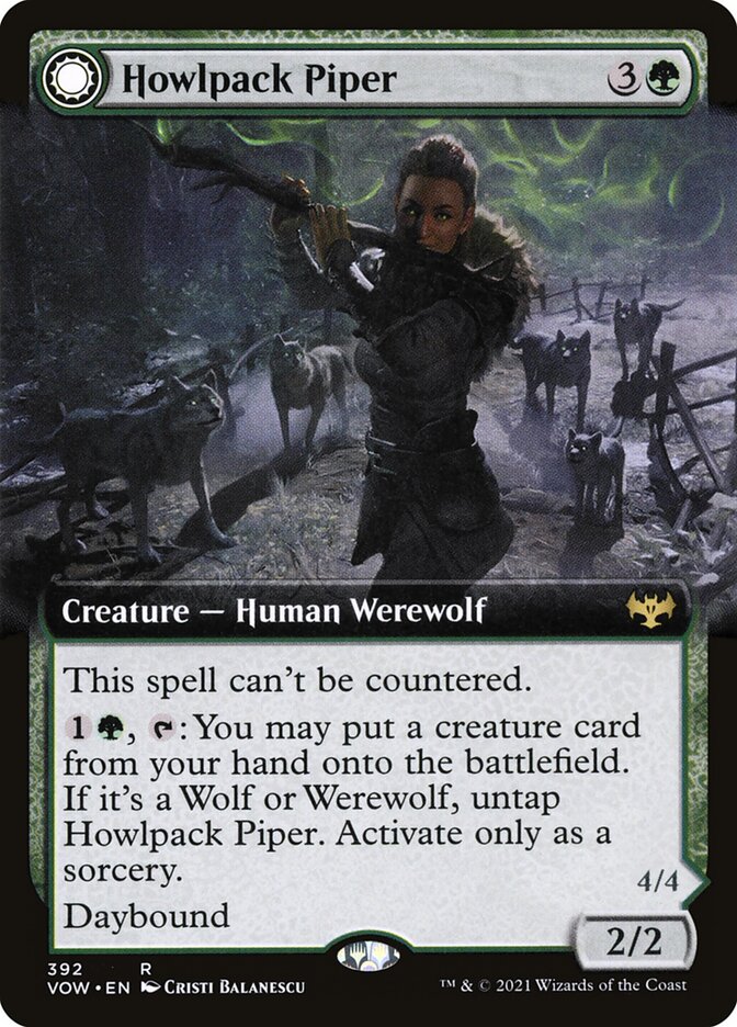 Howlpack Piper // Wildsong Howler (392) - Innistrad: Crimson Vow (VOW)