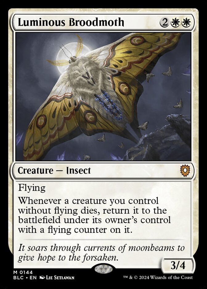 Luminous Broodmoth (144) - Bloomburrow Commander (BLC)