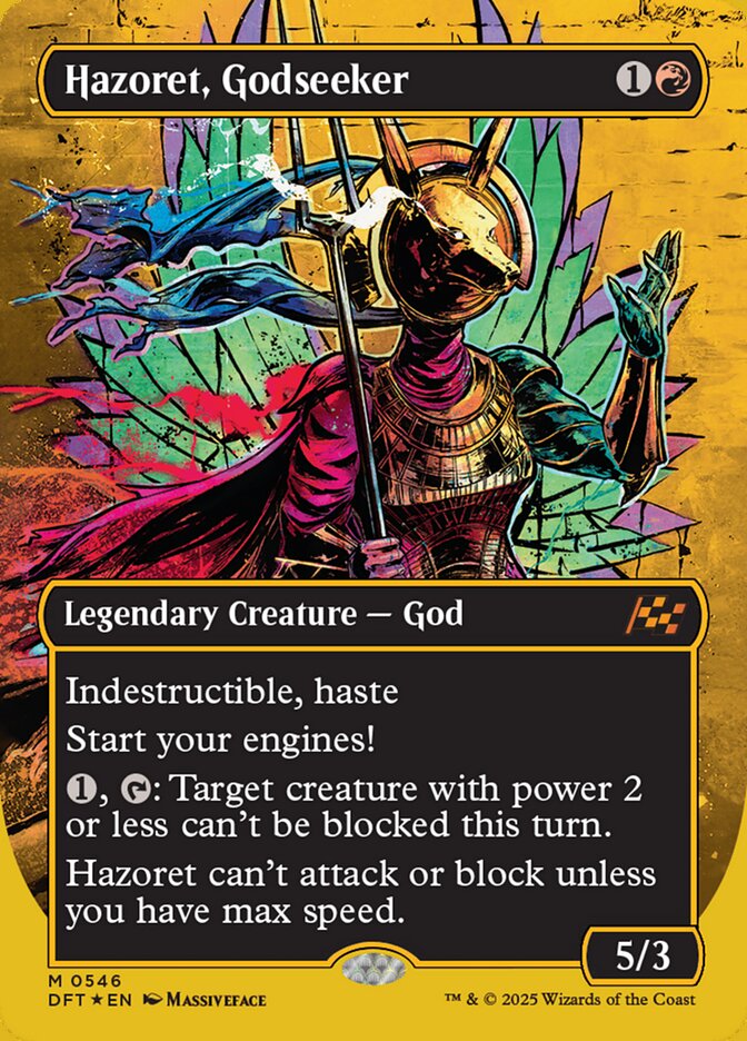 Hazoret, Godseeker - [First Place Foil, Borderless] Aetherdrift (DFT)
