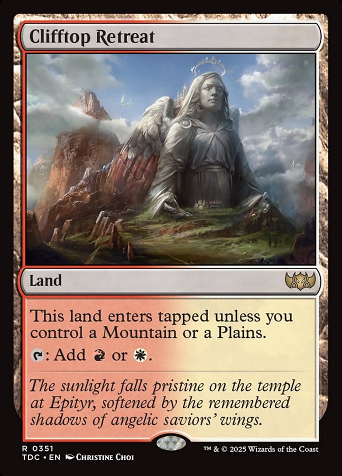 Clifftop Retreat (351) - Tarkir: Dragonstorm Commander (TDC)