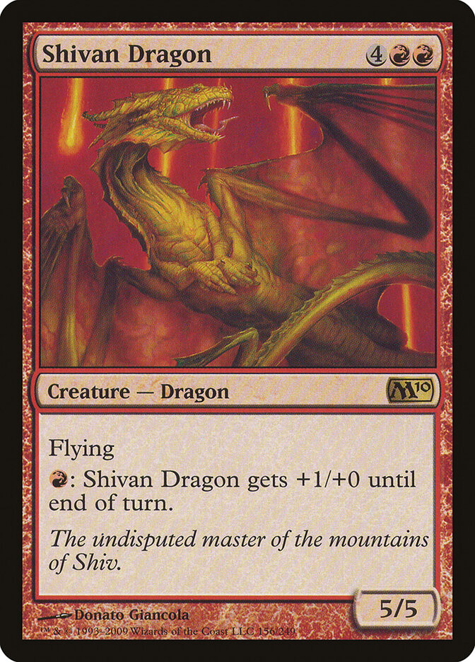 Shivan Dragon (156) - Magic 2010 (M10)