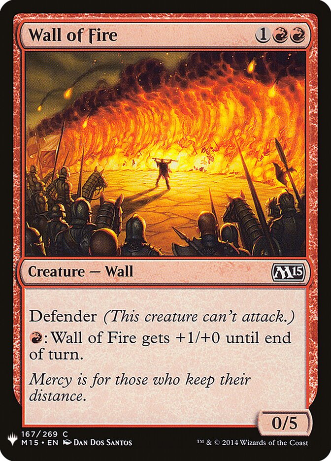 Wall of Fire (M15-167) - The List (PLST)