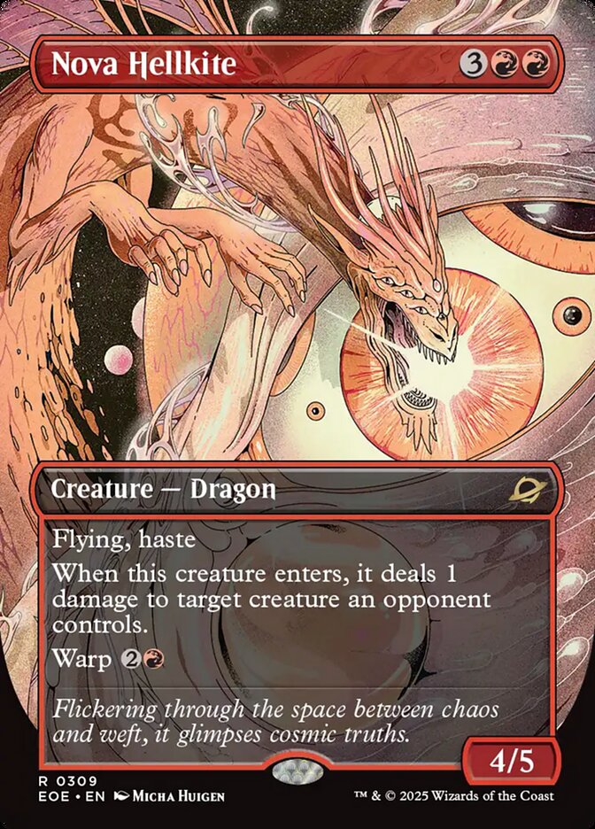Nova Hellkite (309) - [Foil, Borderless] Edge of Eternities (EOE)
