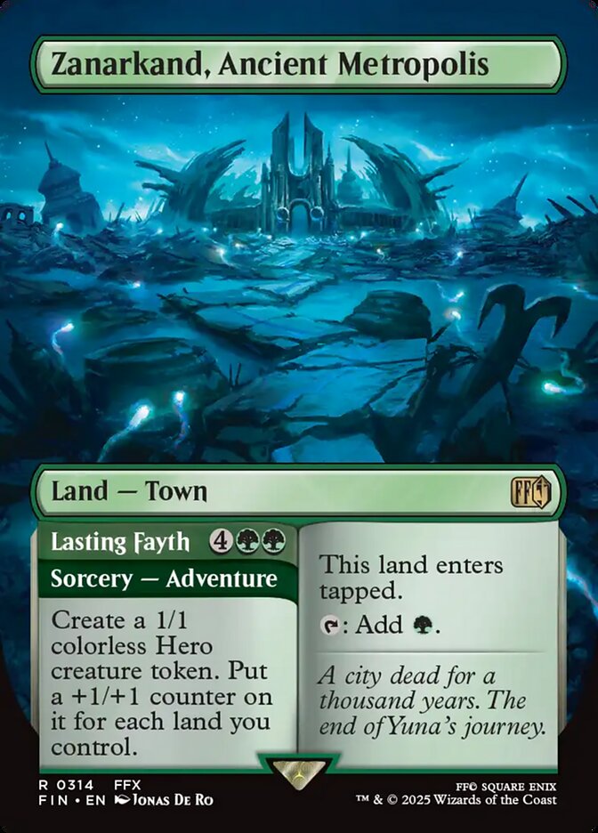 Zanarkand, Ancient Metropolis // Lasting Fayth (314) - [Foil, Borderless] Final Fantasy (FIN)