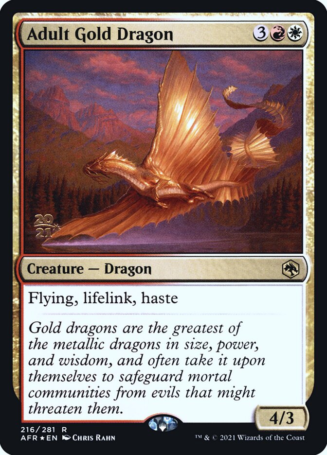 Adult Gold Dragon (216s) - Adventures in the Forgotten Realms Promos (PAFR)