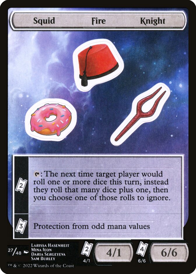 Squid Fire Knight (27) - Unfinity Sticker Sheets (SUNF)