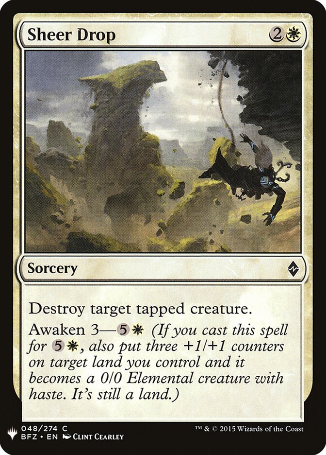 Sheer Drop (BFZ-48) - The List (PLST)