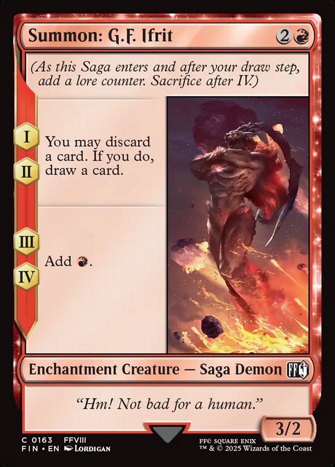 Summon: G.F. Ifrit (163) - Final Fantasy (FIN)