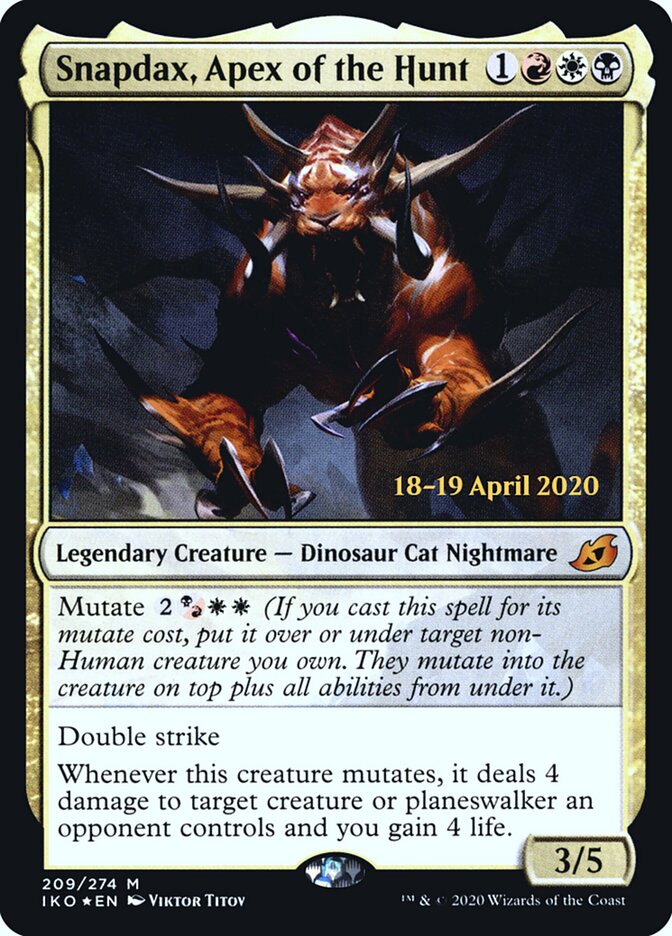 Snapdax, Apex of the Hunt (209s) - Ikoria: Lair of Behemoths Promos (PIKO)
