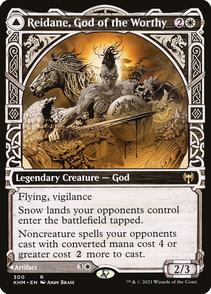 Reidane, God of the Worthy // Valkmira, Protector's Shield (300) - Kaldheim (KHM)
