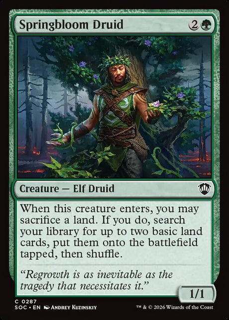 Springbloom Druid (287) - Secrets of Strixhaven Commander (SOC)