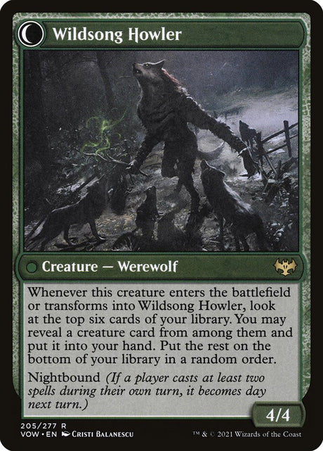 Howlpack Piper // Wildsong Howler (205) - Innistrad: Crimson Vow (VOW)