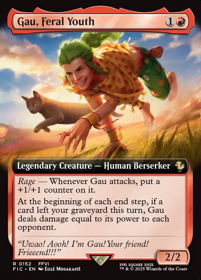 Gau, Feral Youth (152) - [Foil, Extended Art] Final Fantasy Commander (FIC)