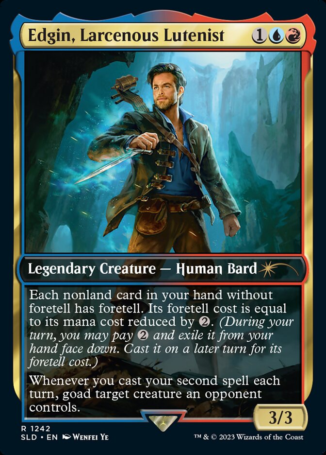 Edgin, Larcenous Lutenist (1242) - [Foil, Full Art] Secret Lair Drop (SLD)