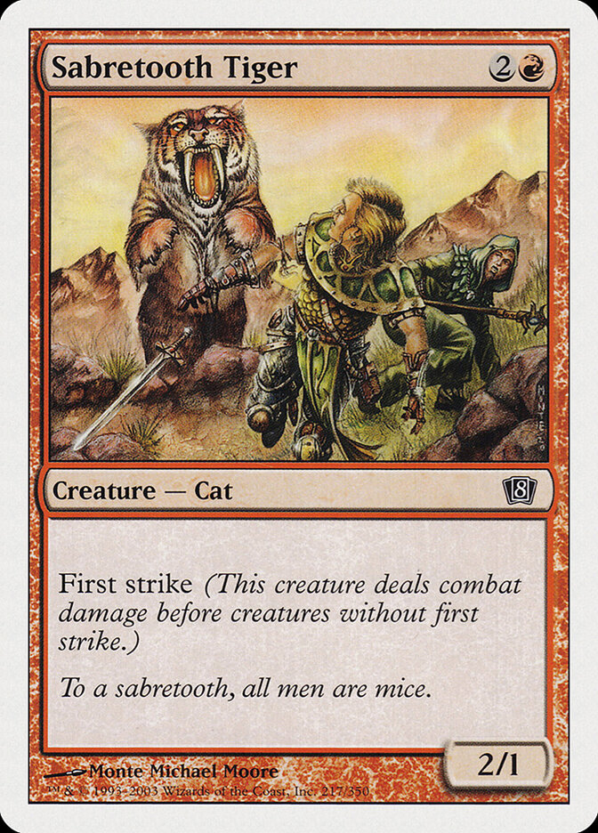 Sabretooth Tiger (217) - Eighth Edition (8ED)