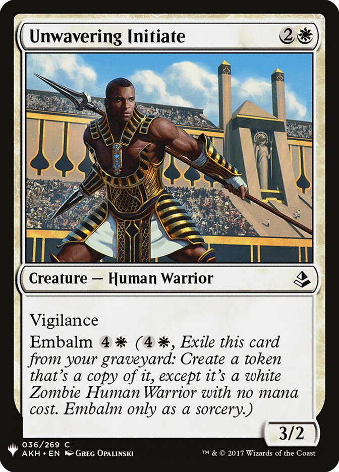 Unwavering Initiate (AKH-36) - The List (PLST)