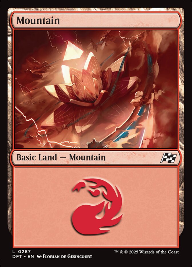 Mountain (287) - [Foil] Aetherdrift (DFT)