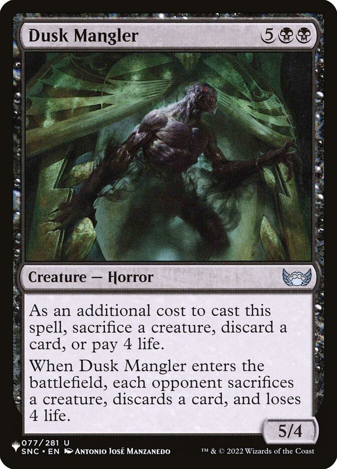 Dusk Mangler (SNC-77) - The List (PLST)