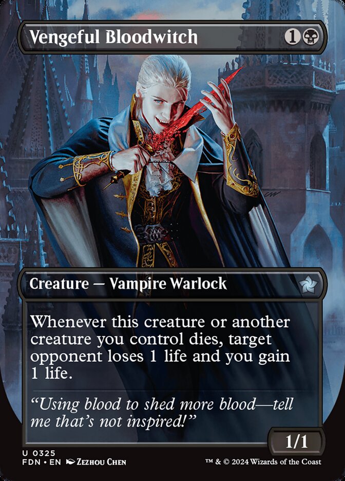 Vengeful Bloodwitch - [Foil, Borderless] Foundations (FDN)