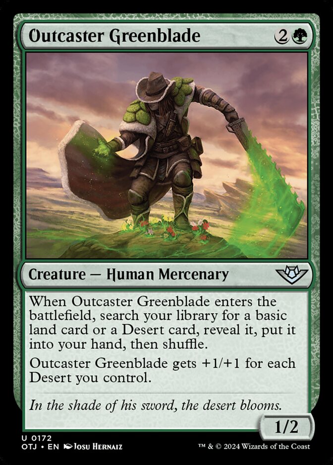 Outcaster Greenblade - Outlaws of Thunder Junction (OTJ)