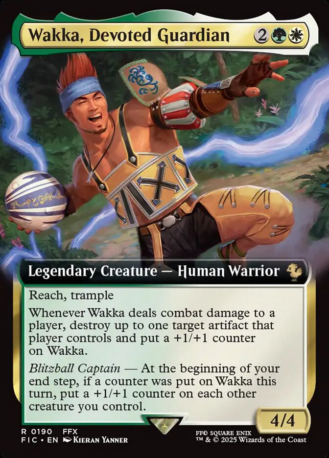 Wakka, Devoted Guardian (190) - [Foil, Extended Art] Final Fantasy Commander (FIC)