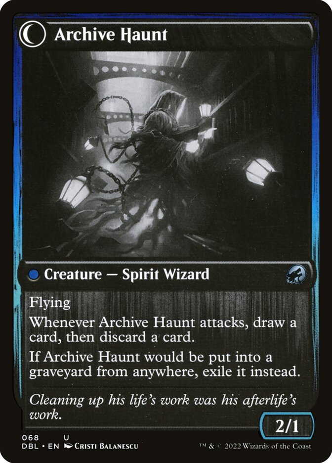 Overwhelmed Archivist // Archive Haunt (68) - Innistrad: Double Feature (DBL)