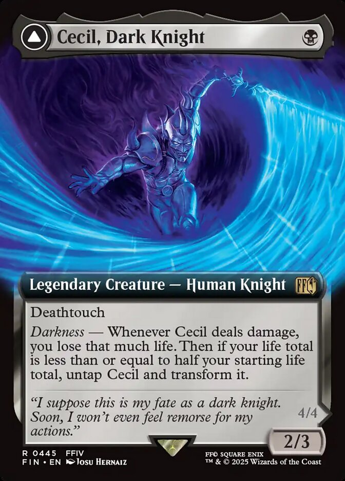 Cecil, Dark Knight // Cecil, Redeemed Paladin (445) - [Foil, Extended Art] Final Fantasy (FIN)